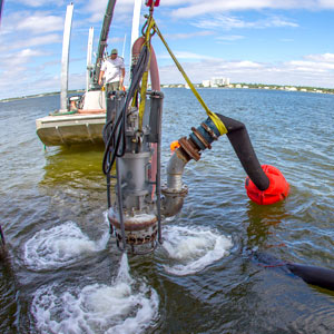 BB Dredge pump in water